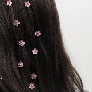 SHEIN Pink Blossom Hair Clips